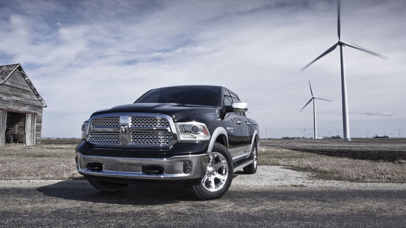 Black Ram truck in rural setting