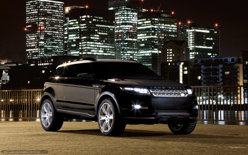 Black Range Rover at night