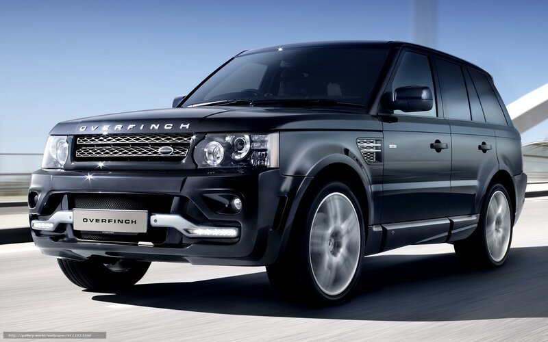 Black Range Rover driving
