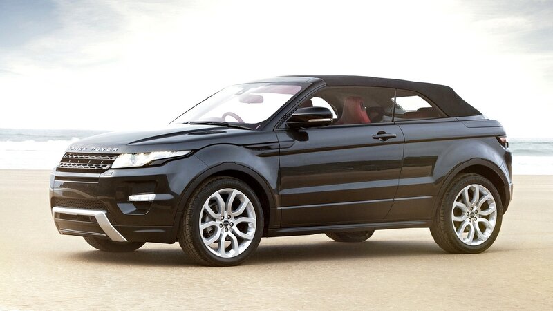 Black Range Rover Evoque convertible