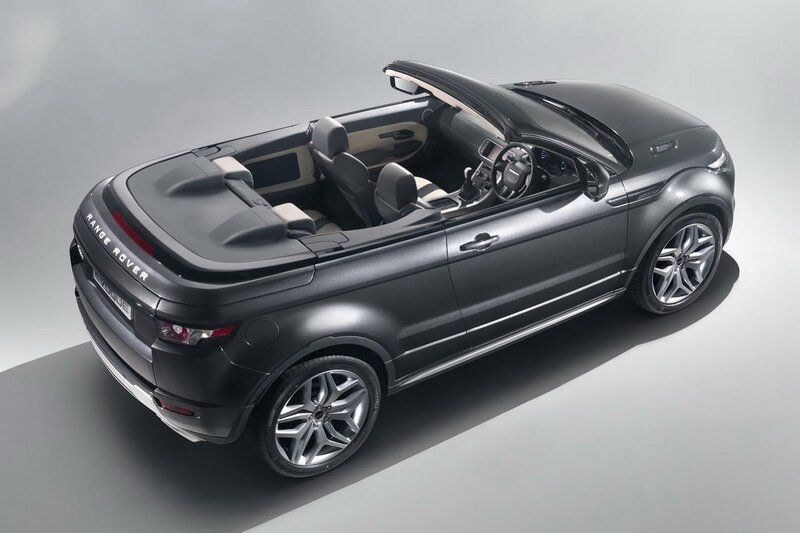 Black Range Rover Evoque convertible