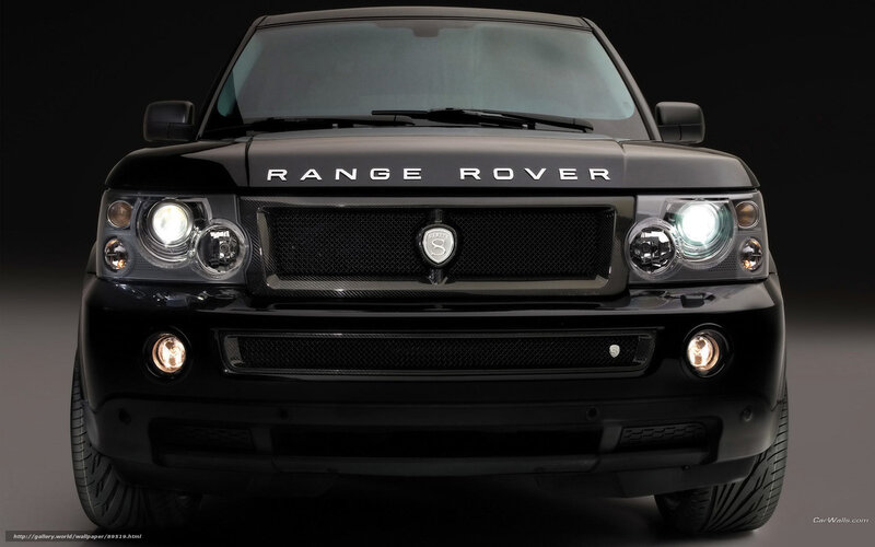 black range rover front view