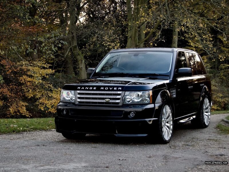 Black Range Rover in forest