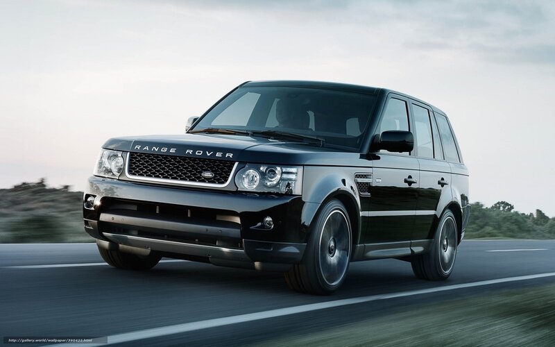 Black Range Rover on road