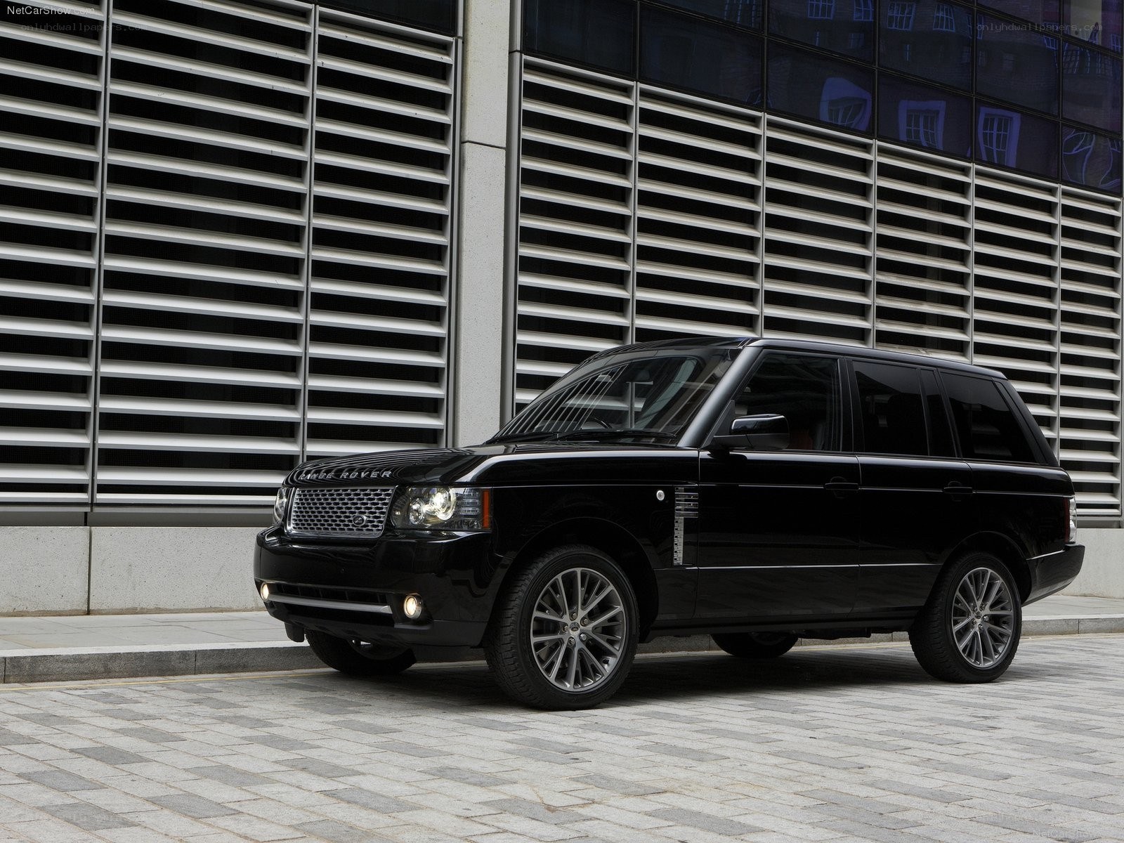 Black Range Rover parked