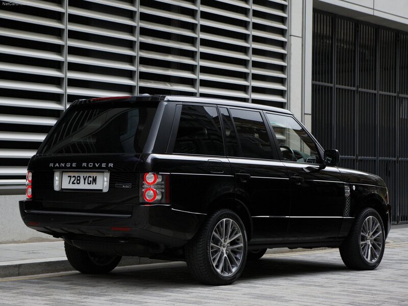 Black Range Rover parked