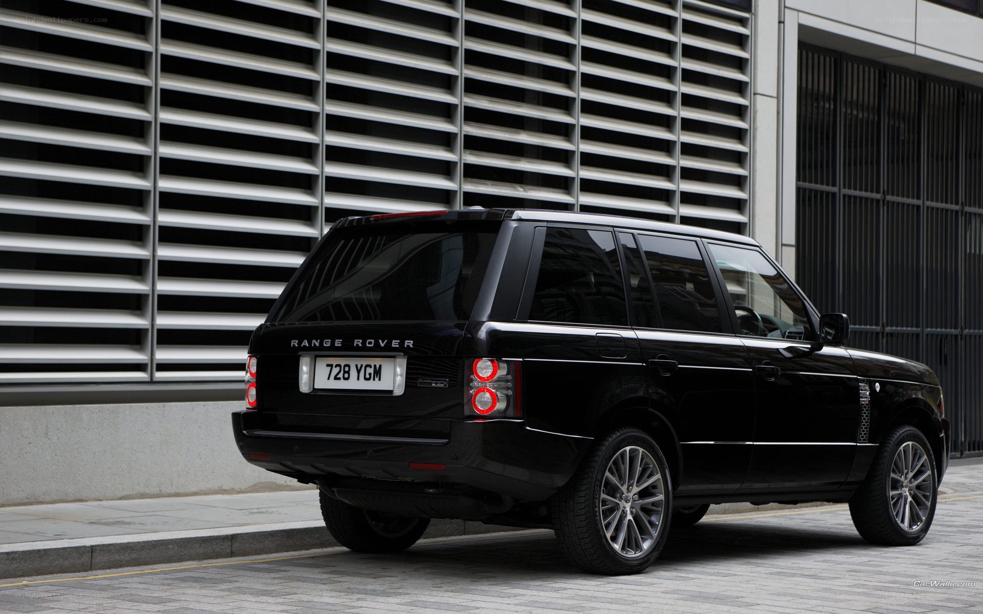 Black Range Rover parked
