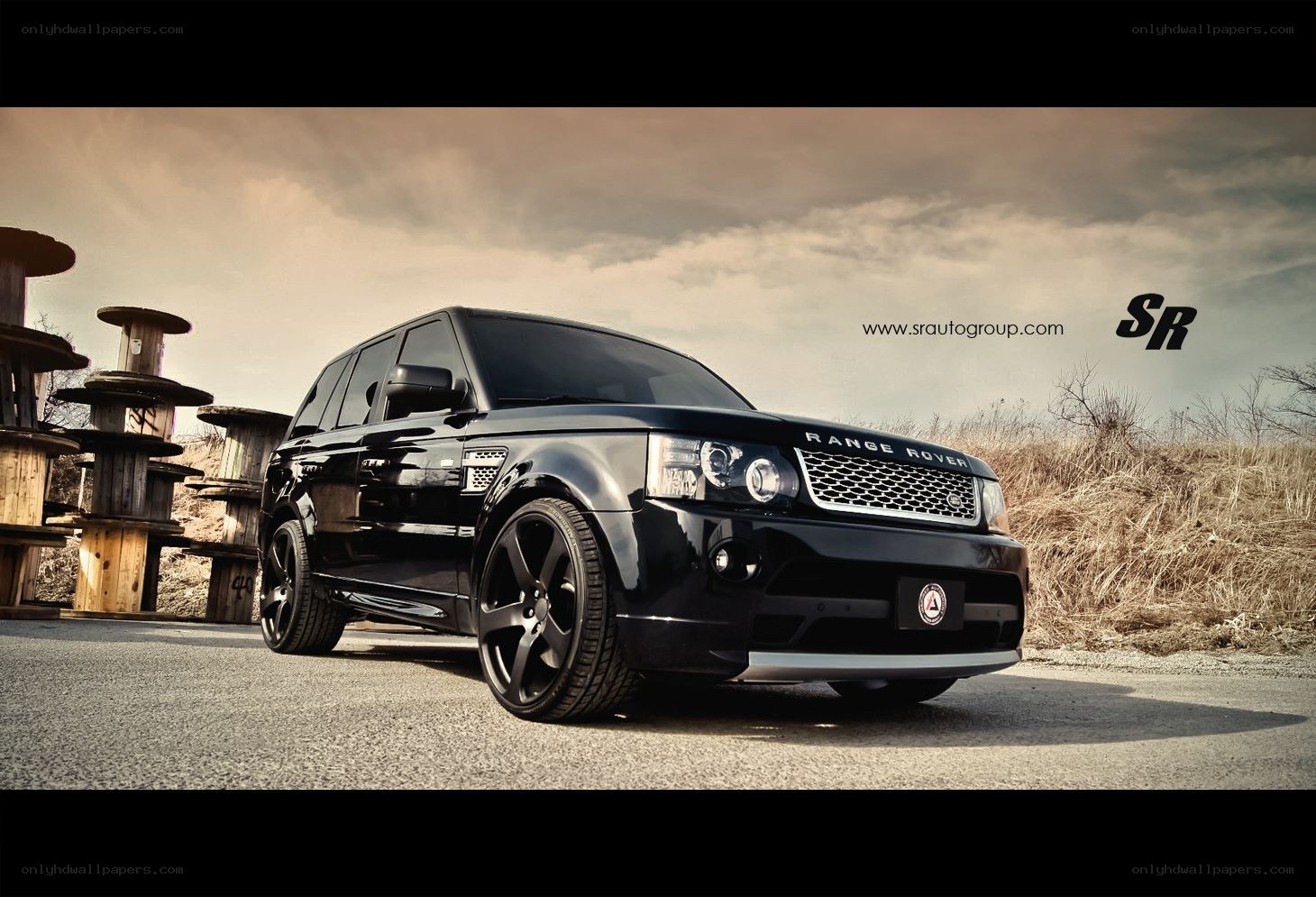 Black Range Rover parked outdoors