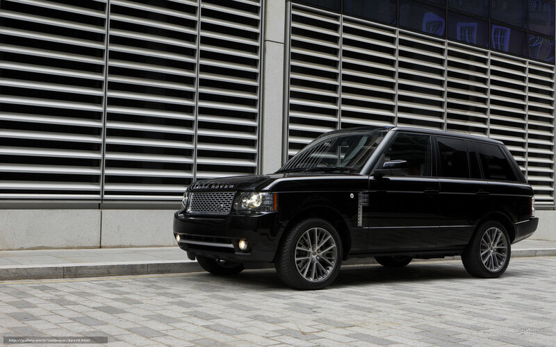 Black Range Rover parked outside