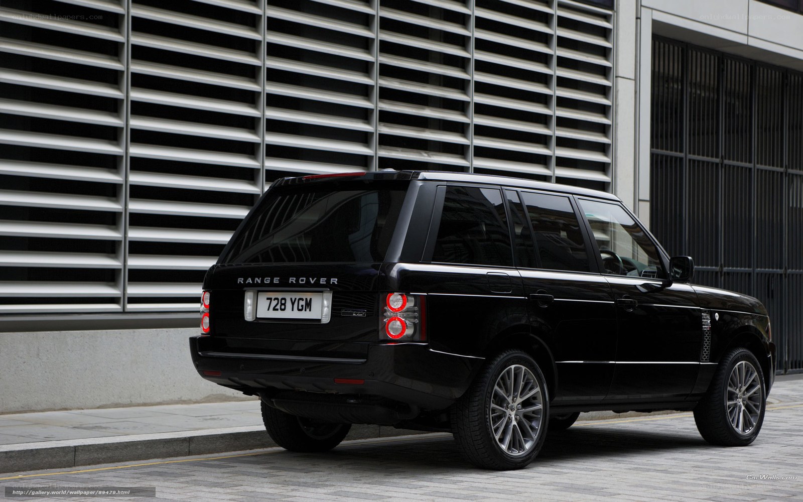Black Range Rover parked