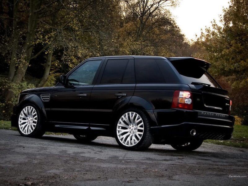 black range rover suv