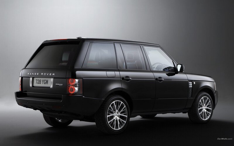 black range rover suv