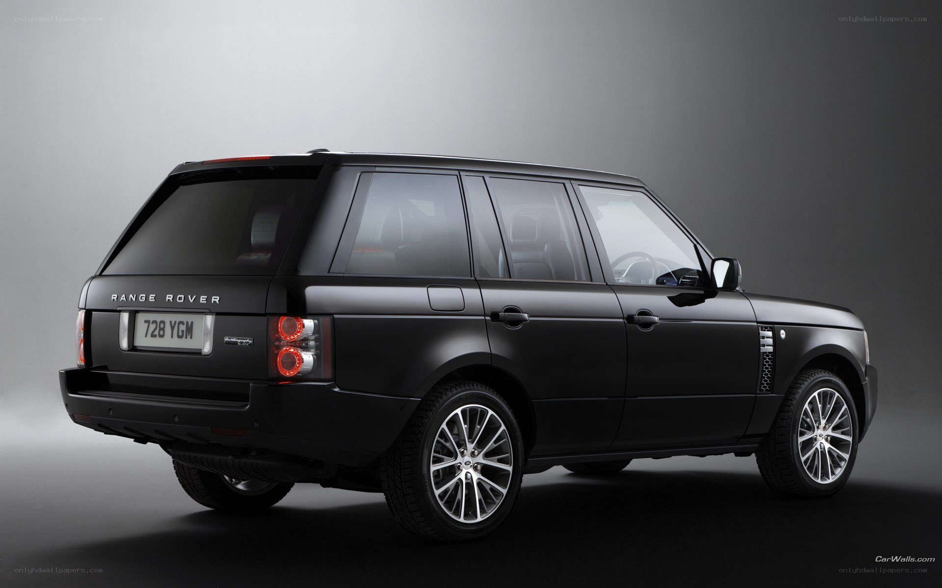 black range rover suv