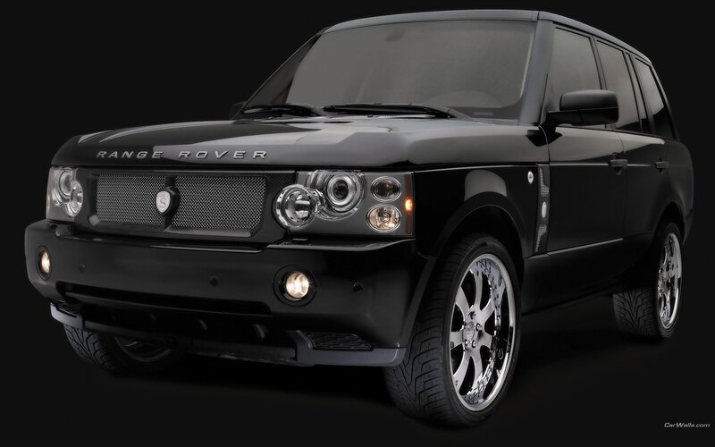 black range rover suv