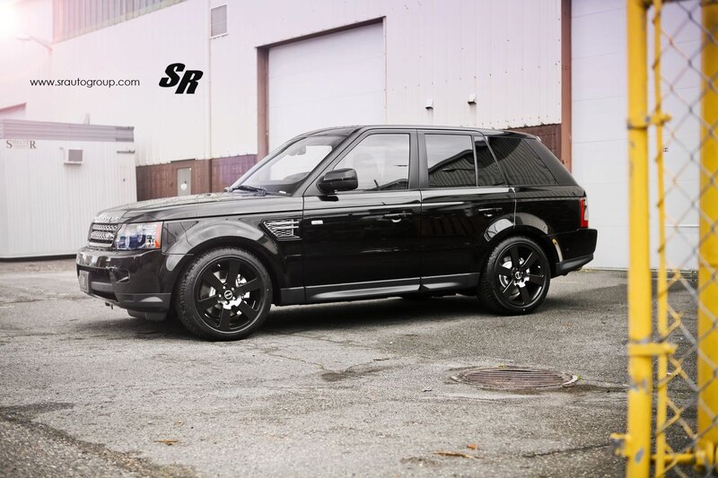 black range rover suv