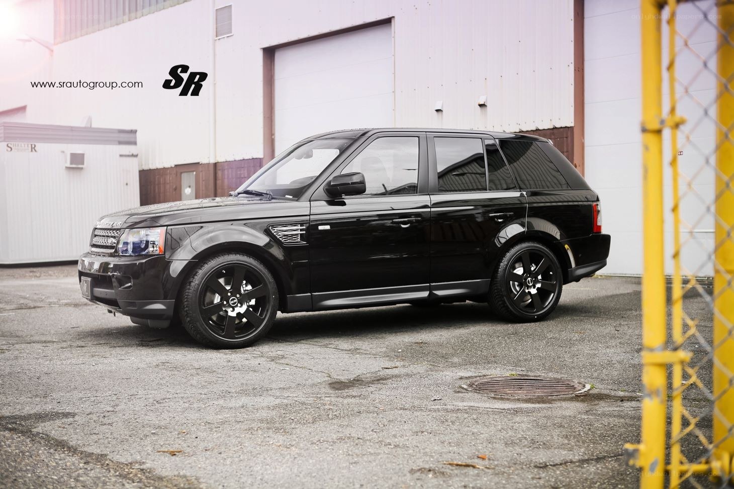 black range rover suv