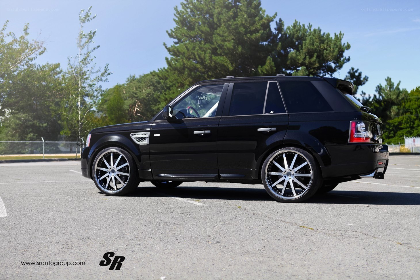 black range rover suv