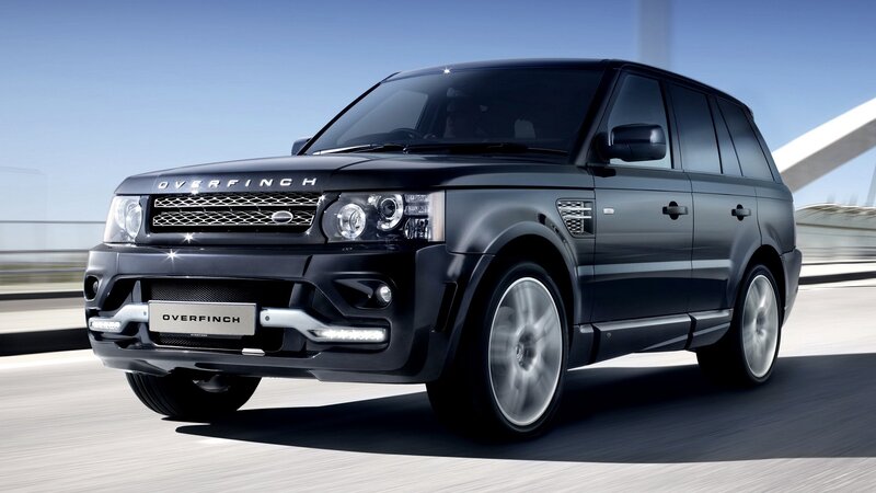 black range rover suv