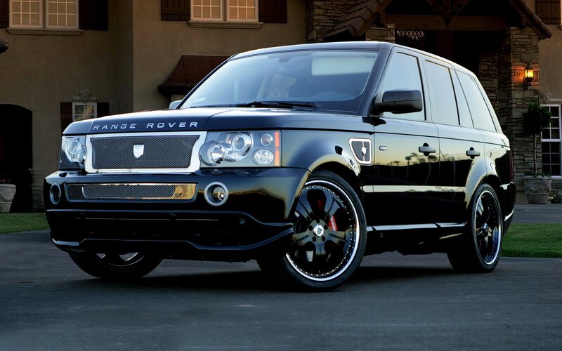 Black Range Rover Suv — Dramatic, Night, Photograph, House