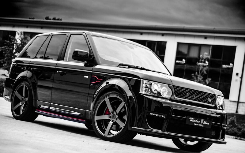Black Range Rover Suv — Dramatic, Photograph, Car, Building, Windows