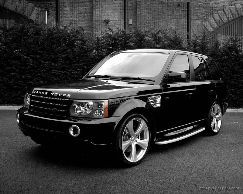 Black Range Rover Suv — Dramatic, Photograph, Car, Hedge, Brick Wall
