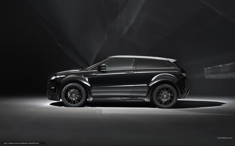 Black Range Rover Suv — Dramatic, Photograph, Car, Spotlight, Dark Background