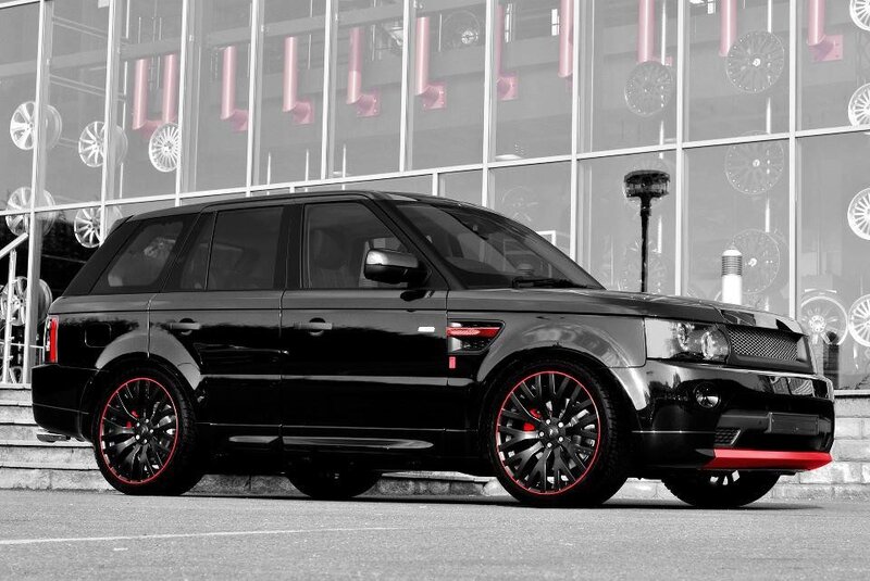 Black Range Rover Suv — Dramatic, Photograph, Car Wheels, Showroom
