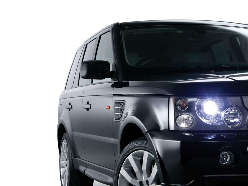 Black Range Rover Suv — Dramatic, Photograph, Headlight