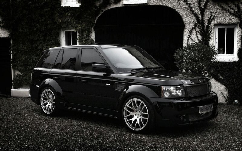 Black Range Rover Suv — Dramatic, Photograph, House