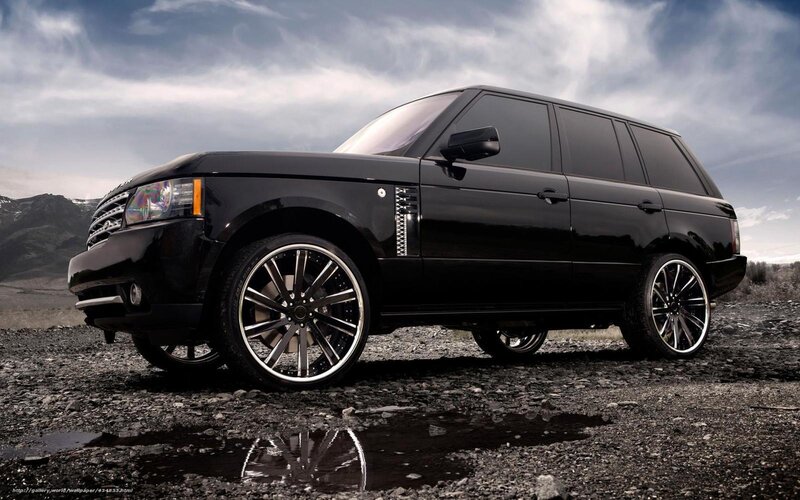 Black Range Rover Suv — Dramatic, Photograph, Mountains