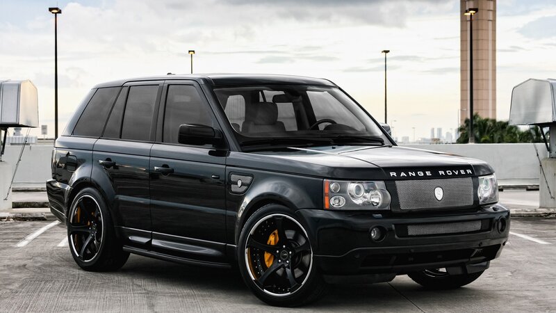 Black Range Rover Suv — Dramatic, Sunset, Photograph, Car