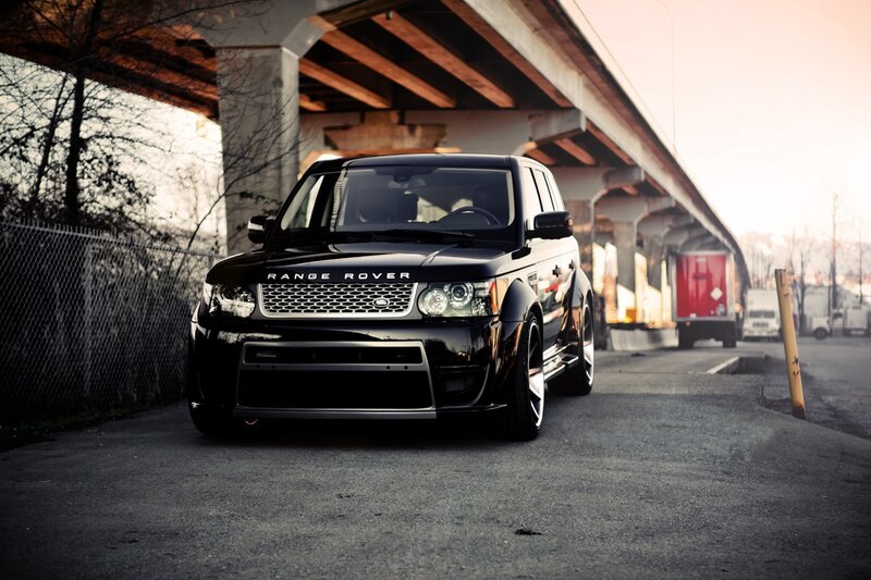 Black Range Rover Suv — Dramatic, Sunset, Photograph, Overpass, Truck