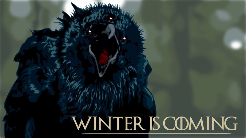 Black Raven with Red Eyes