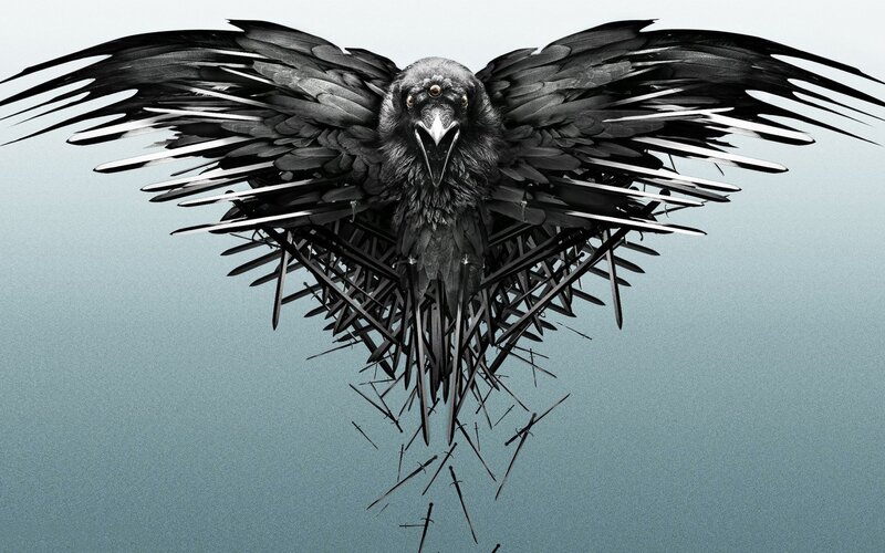 Black Raven with Swords — Dramatic, Digital Art
