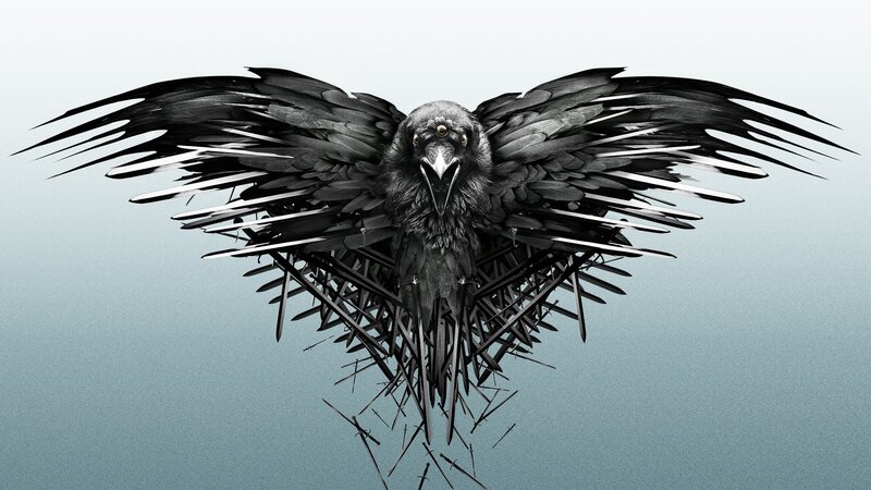 Black Raven with Swords — Dramatic