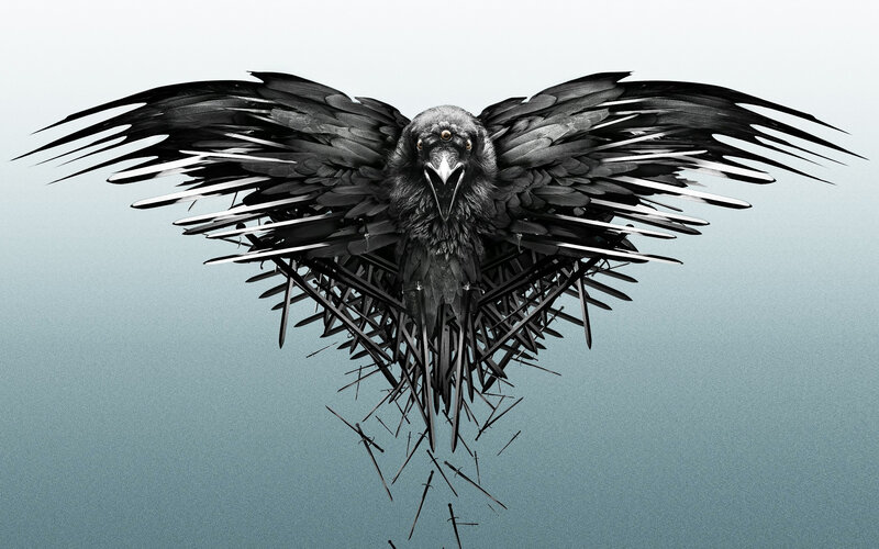 Black Raven with Swords