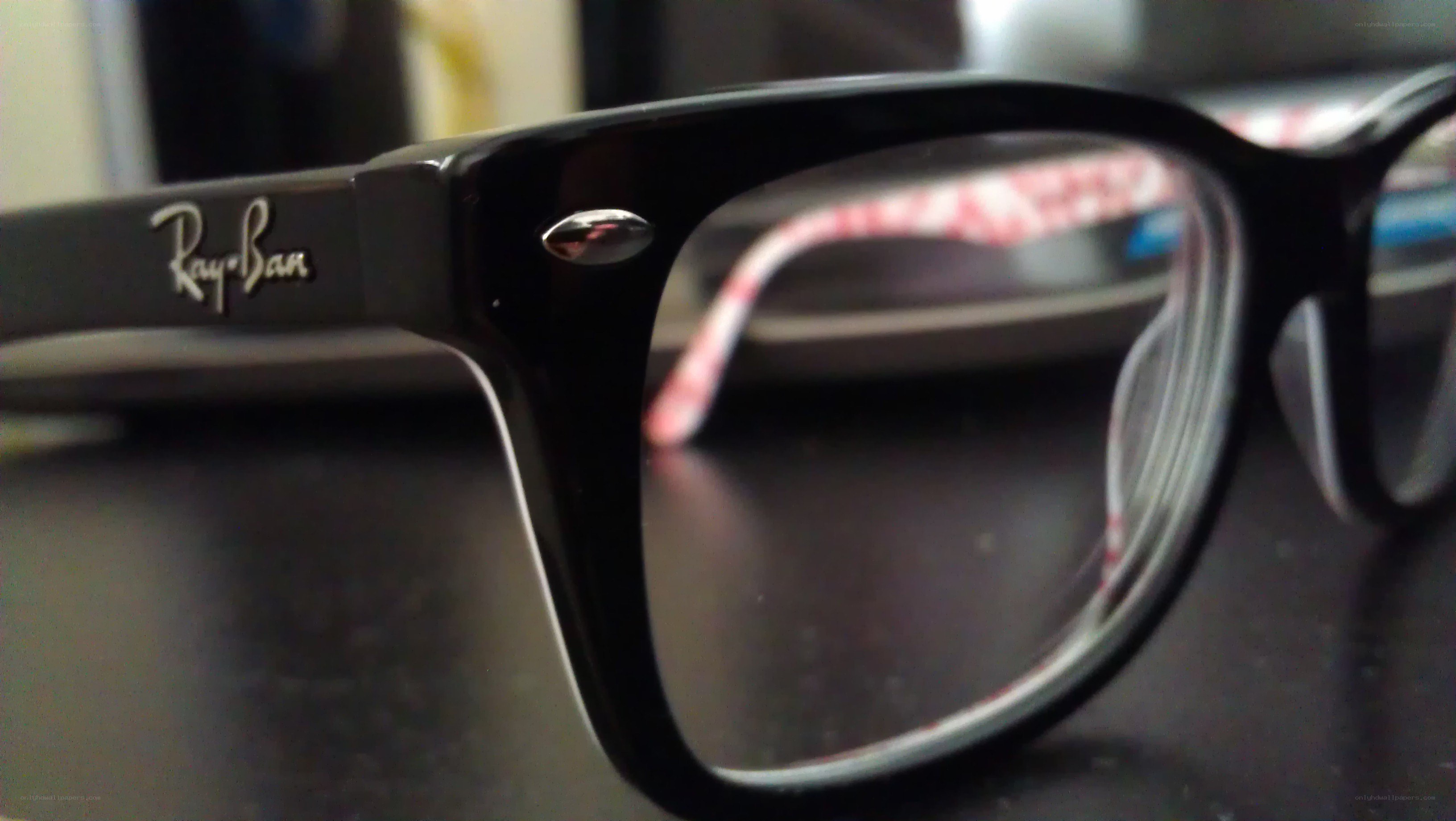 black ray-ban glasses