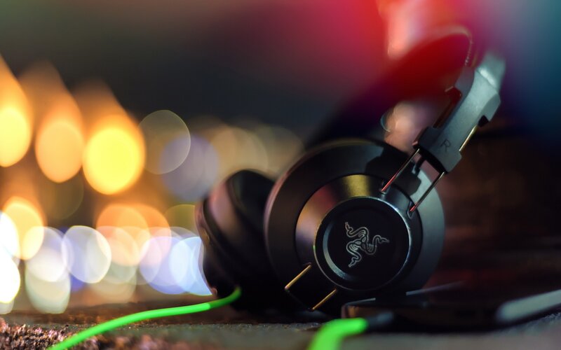Black Razer Headphones