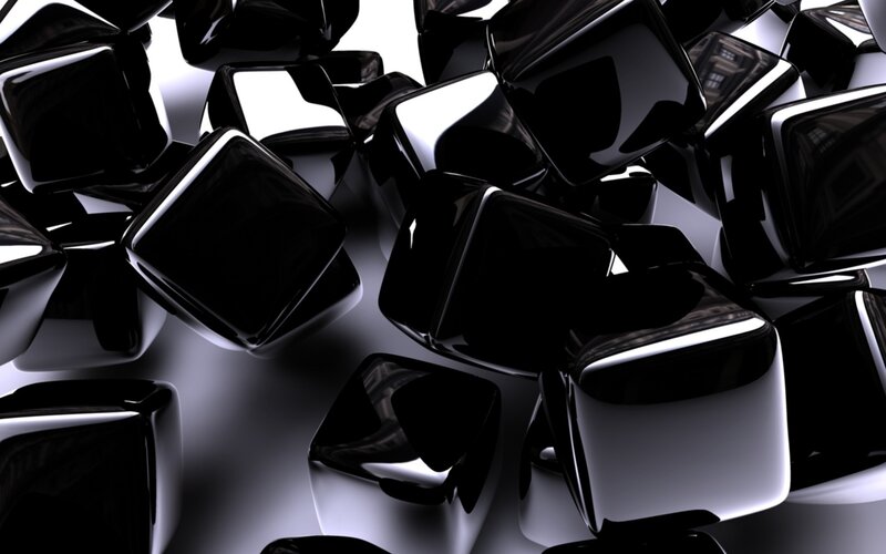 Black Reflective Cubes