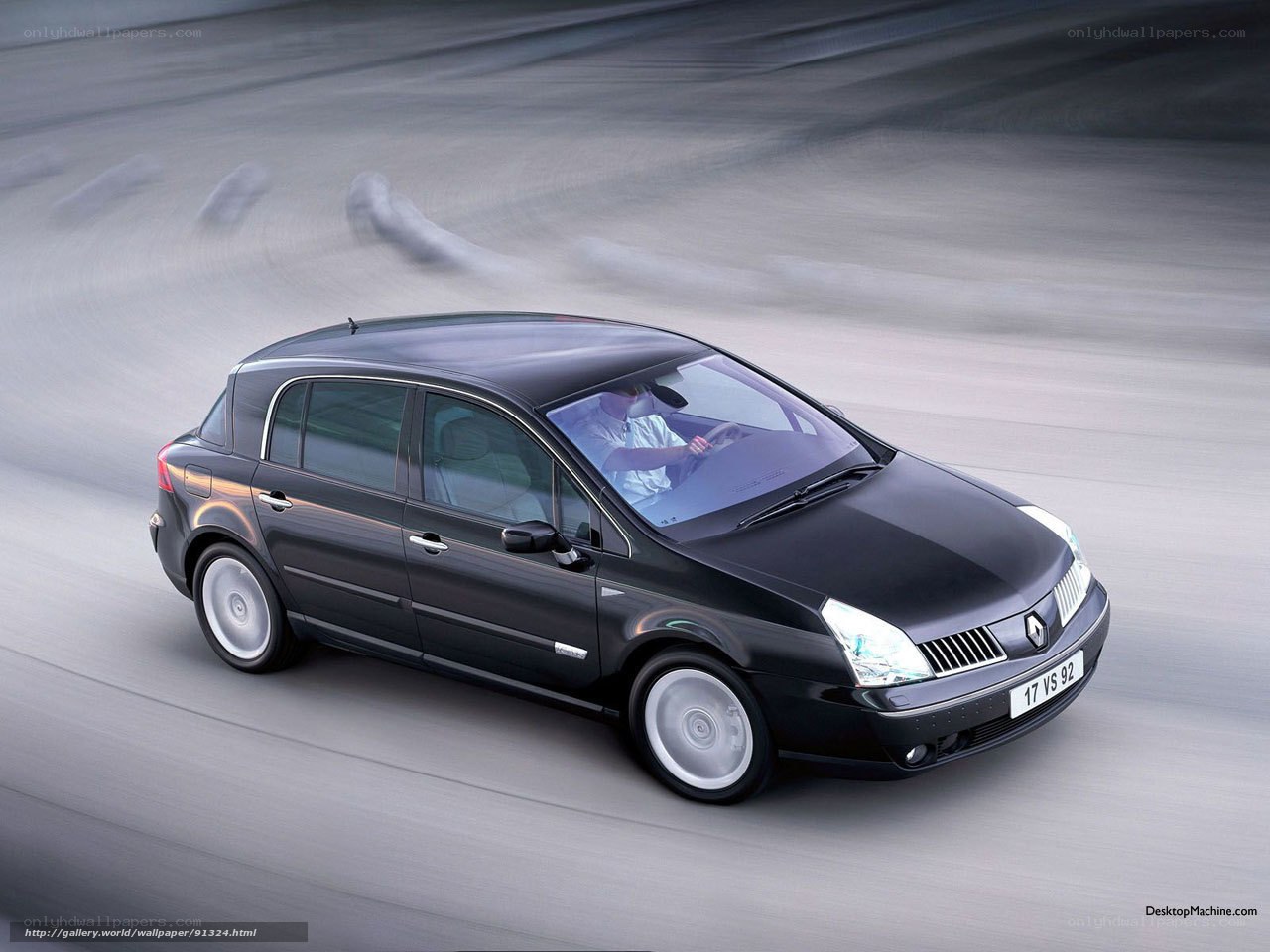 Black Renault Mégane in motion