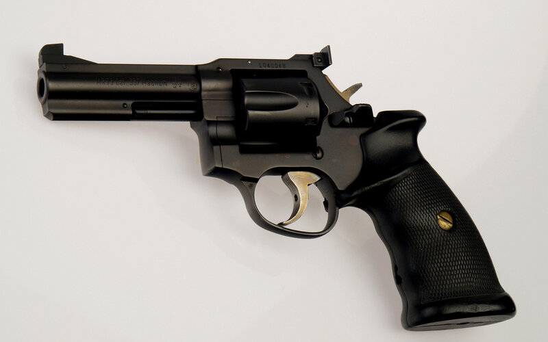 Black Revolver Gun