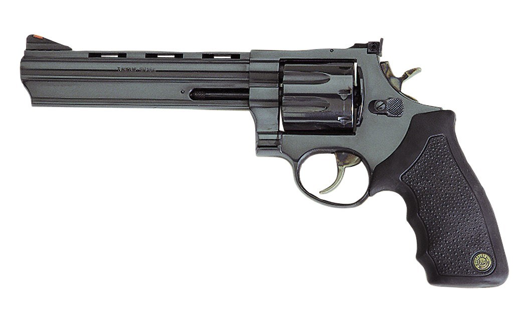 black revolver handgun