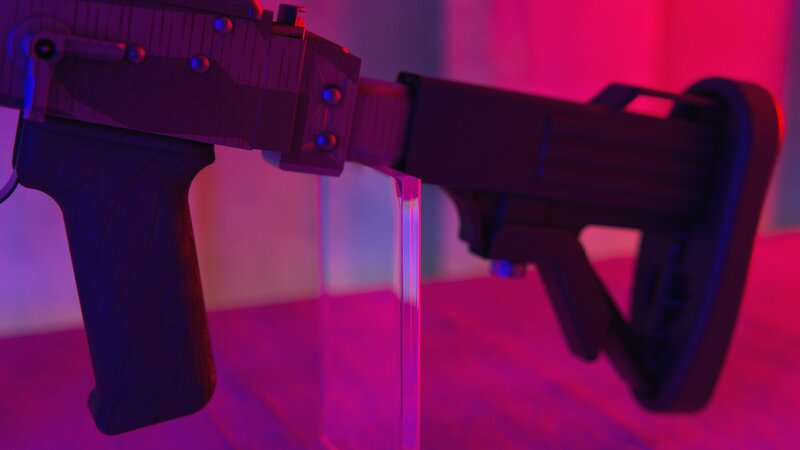 Black Rifle on Display — Purple