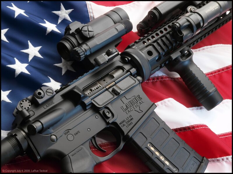 Black Rifle on Flag