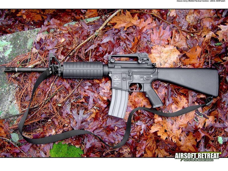 Black Rifle on Leaves — Brown