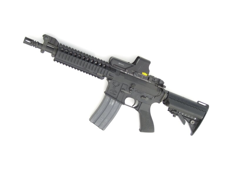Black Rifle on White Background