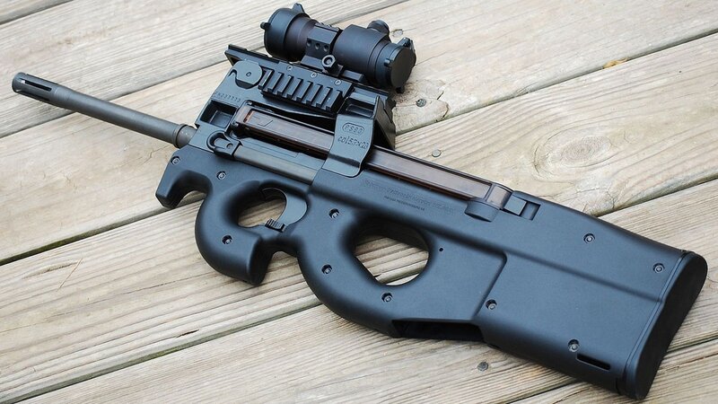 Black Rifle on Wood — Neutral