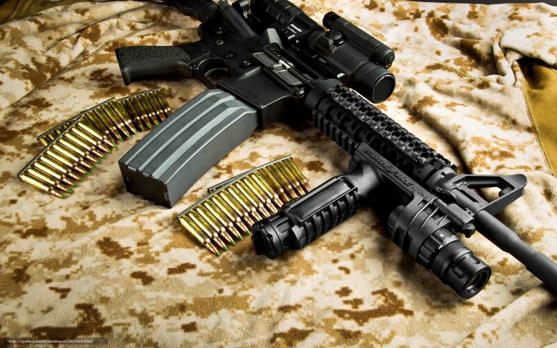 Black Rifle with Ammunition