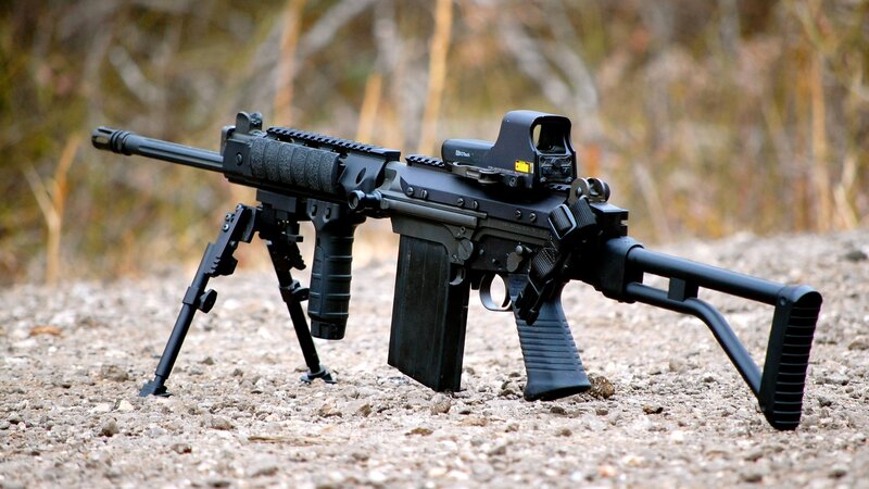 Black Rifle with Bipod — Neutral