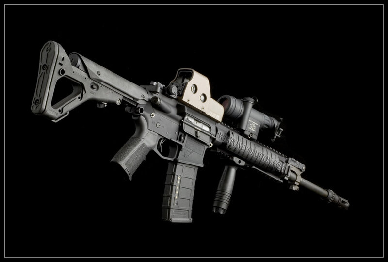 Black Rifle with Optics — Dramatic